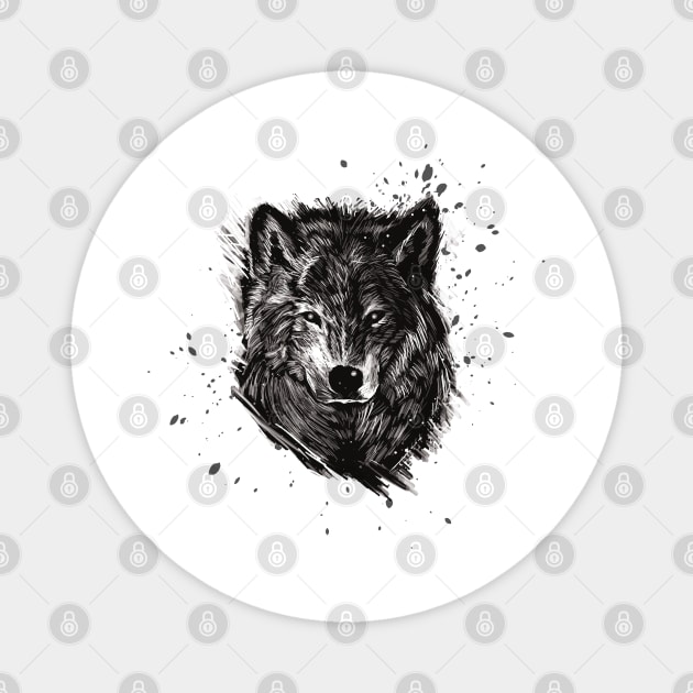 Wolf spirit animal Magnet by Chavjo Mir11